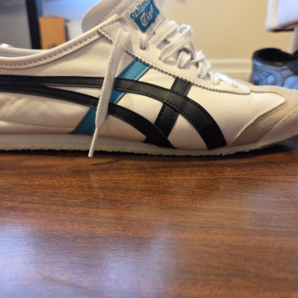 Onitsuka Tiger by Asics White and Black Athletic Shoes